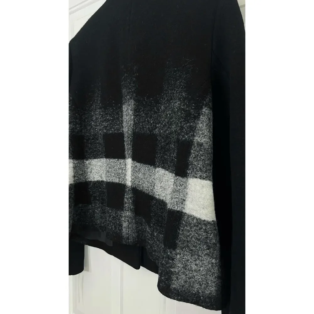 Vintage 90s Pendleton Ombre Plaid Wool Coat Dark Academia NWT L - Picture 13 of 14